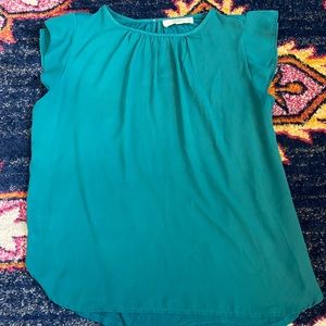 EUC Loft Mixed Media Sleeveless Blouse